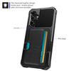 Back Case for Samsung Galaxy S23 FE,ZM02 Four Corners Anti-drop PU Leather Coated TPU Card Holder Phone Shell