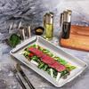1PC Rectangular Dining Table Decoration Storage Tray New Stainless Steel Material Tray Outdoor Multiple Sizes Available