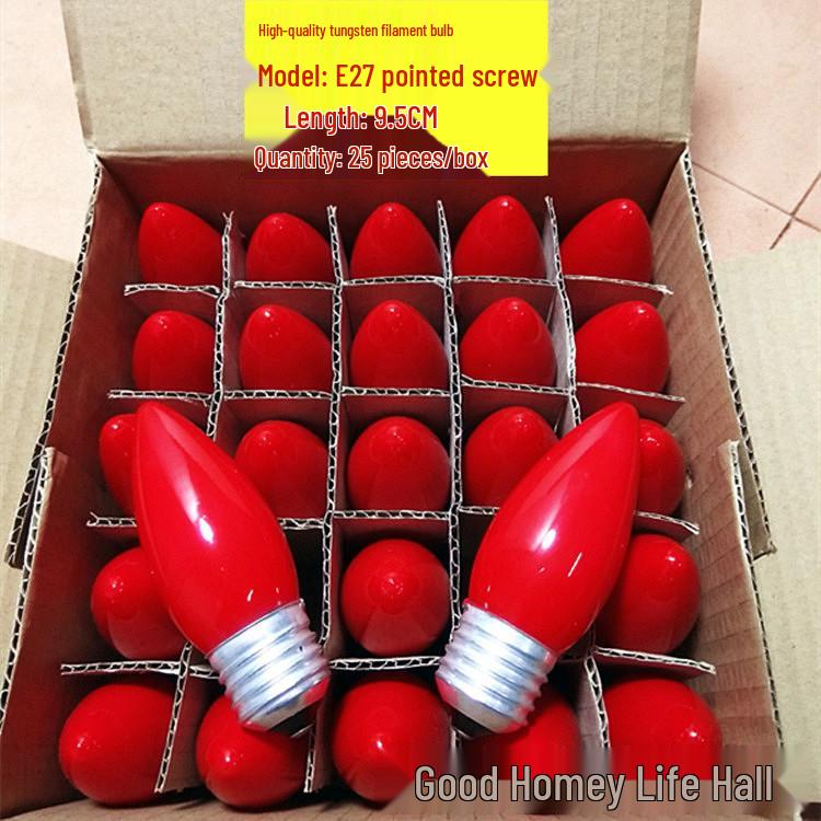 Buddha LED Bulbs: E12/E14 Small Red Grandparent Lamp, E27 Everlasting Lotus Niche Altar
