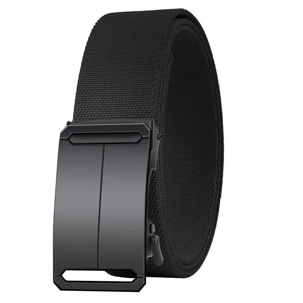

Men S Outdoor Automatic Buckle Elastic Belt Kuaishou Student Jeans Belt 120cm чорний