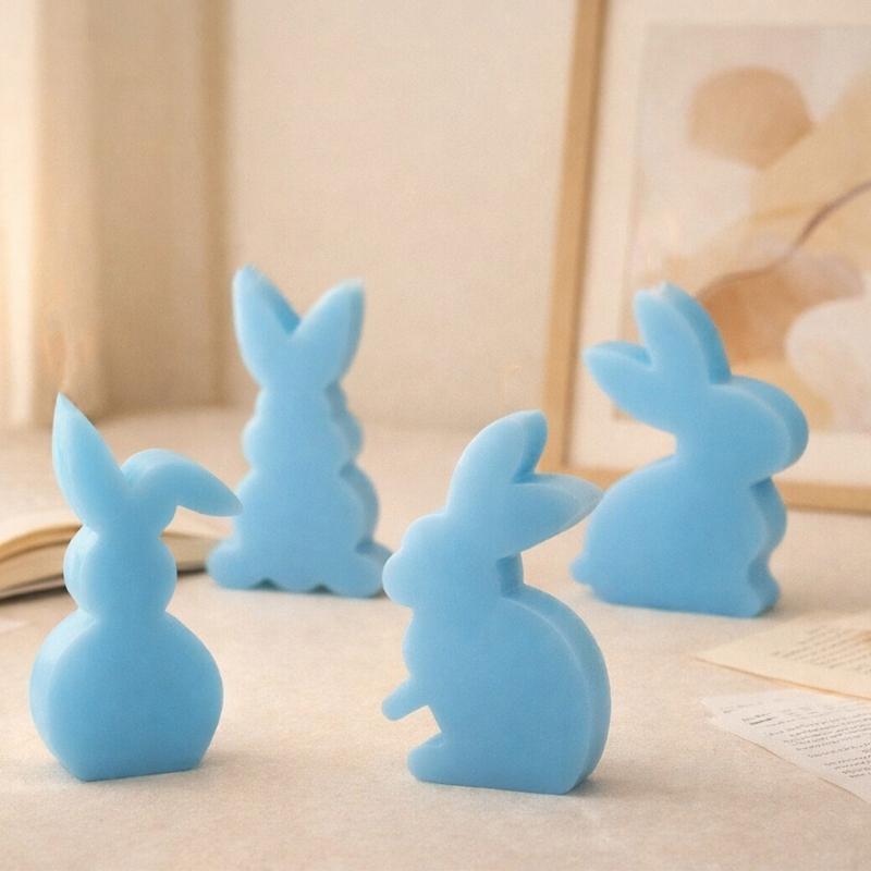 Silicone Easters Rabbits Mould Detachable Designs Multipurpose Candle Soap Chocolate Craft Tool Home Decoration