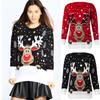 Unisex Men Women Christmas O-neck Knitted Sweater Cozy Retro Jumper Knitwear For Festive Days