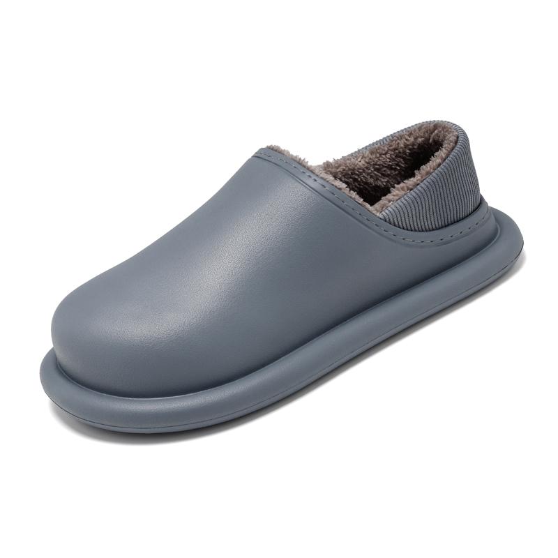 

2024 зимние мужские и женские тапочки-сабо, теплые меховые шлепанцы, унисекс, для дома, хлопковая обувь, мужские повседневные шлепанцы из пуха, плюшевые меховые шлепанцы 44-45 серый
