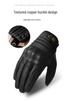 Men's Harley Retro Cowhide Windproof Motorcycle Gloves, Protective and Anti-fall for All Seasons Outdoor Riding.