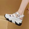 Wear-resistant thick-soled small height-increasing sandals women's summer 2025 new fashion casual breathable hollow dad shoes