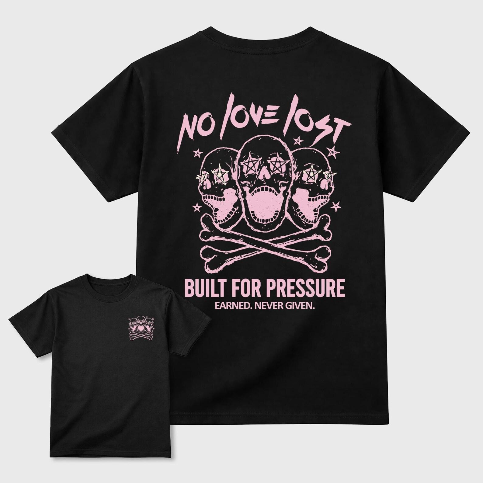 No Love Lost graphic tee. Streetwear Brand Graphic T-Shirt. 4s Iced Carmine S