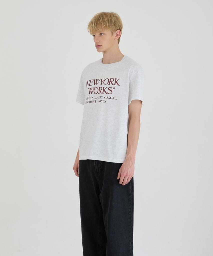 Nyuyogwogseu Unisex Oversized T-Shirt_ White Melange