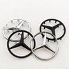52mm 58mm ABS Chrome Black Star Logo Mercedes Steering Wheel Logo Sticker For Mercedes Benz C E S Class W204 Emblem Accessories