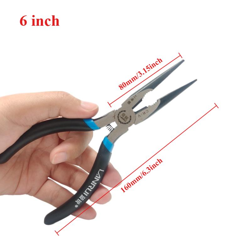 8 Inch Long Pointed Needle Nose Pliers Beak Clip Manual Small Specific Pliers Multifunctional Hand Tool 6 Inch