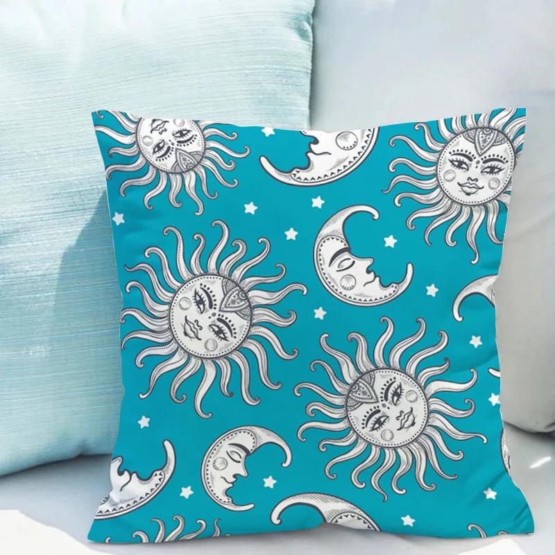 Tarot Sun And Moon Cushions Double-Sided Printing Pillows Decorative For Bed Of Modern Sofa Pillow Cover Decoration Living Room