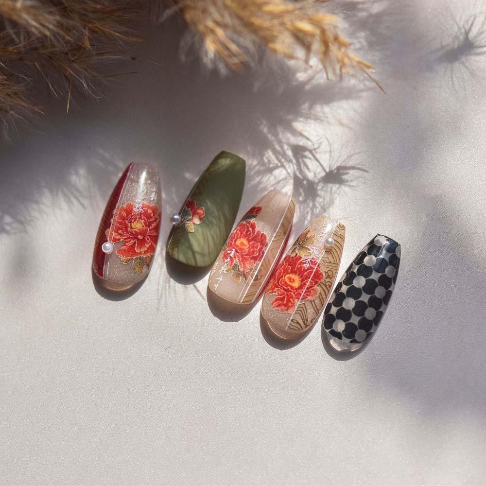 3D Pearl Bow Chinese New Year Nail Sticker Nail Accessories Snake Nail Decoration  Lady/Girls