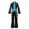 Anime Mikuo men version Cosplay Costume Green Color Any Size Custom Made Full Set Perfect Custom black jackets with green wigs