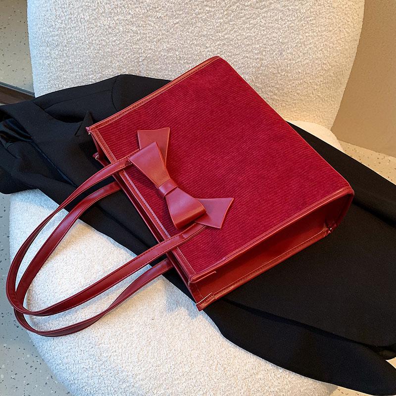 Large Capacity Women's Red One Shoulder Bag PU Leather Fashion Casual Ladies Wedding Travel Versatile Handbags Spring