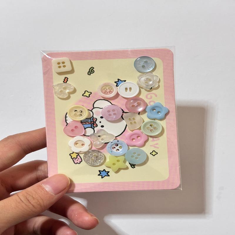 20Pcs/Set Multicolour Button S Crafts Diy Scrapbooking Cute Korean Sewing Button Randomly Apparel Accessories
