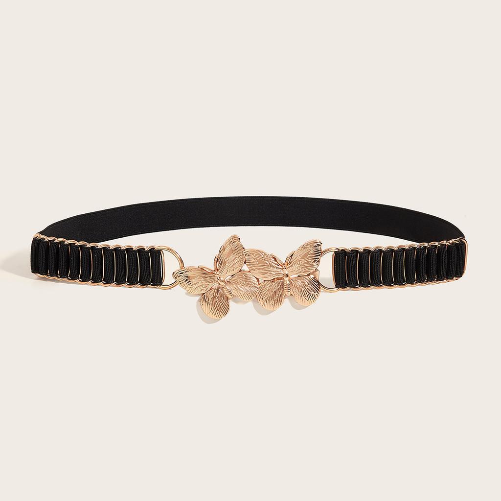 Waist Metallic Ladies Belt With Snap Button Closure For Dresses And Wear Casual