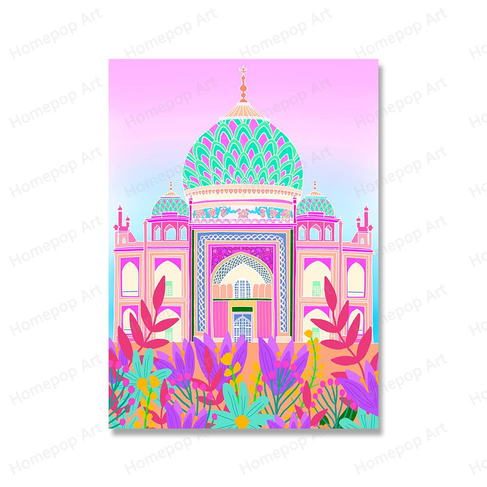 Travel Wall Art Painting Landscape Canvas Posters Rome Greek Middle Eastern Moscow Cities Prints Wall Pictures Home Decoration