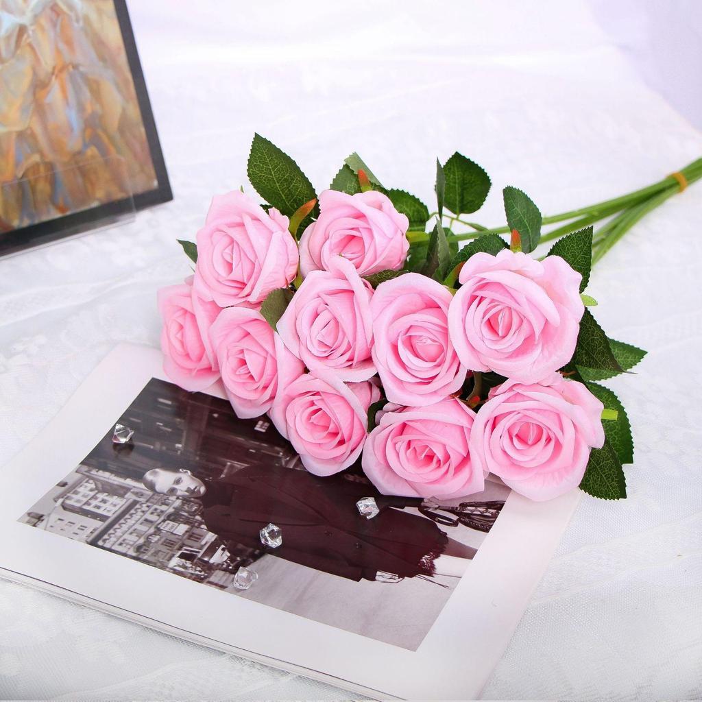 Handgefertigte einzelne künstliche Rose zur Dekoration für Hochzeit, Zuhause oder Valentinstag