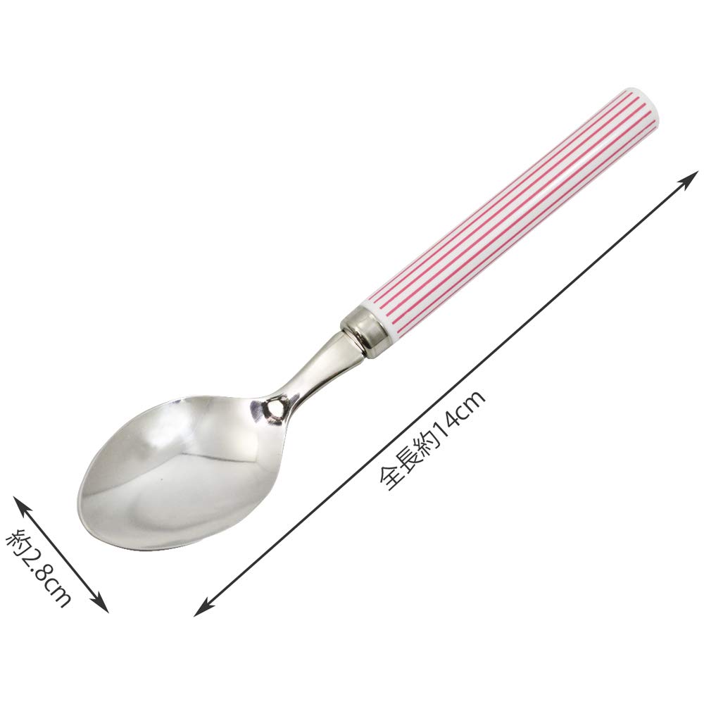 Kai Corporation KAI S Set of Stripe Made In FA5173 Spoons, Size, 4, Pattern, Japan,