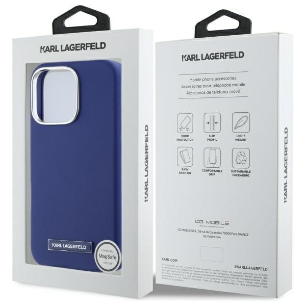 Karl Lagerfeld Klhmp16Xpgmsrpb Iphone 16 Pro Max 6.9 Niebieski/Blue Hardcase Fw Metal Plate Magsafe
