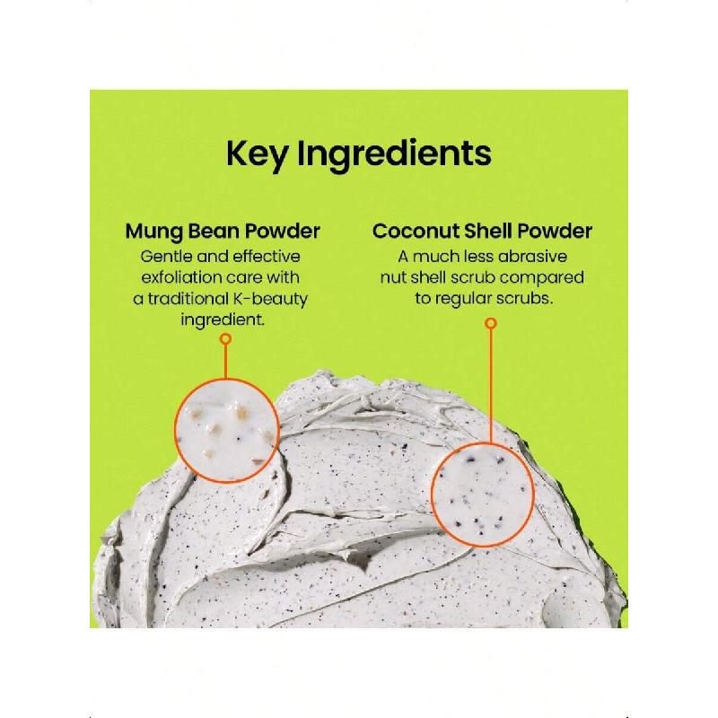 Beplain Mung Bean Pore Clay Mask 120ml | Bezzapachowa | Maska zmywalna do pielęgnacji zaskórników | Szybkie 3 minuty do delikatnego oczyszczenia