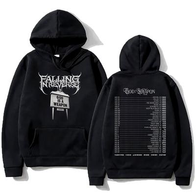 Falling In Reverse God Is A Weapon Tour Hoodies Men Women Gothic Casual Oversized Sweatshirt Vintage Aesthetic Trends Hoody