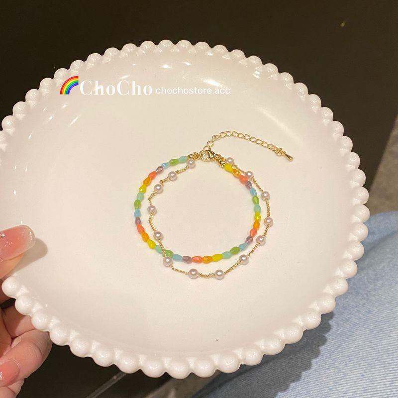 

Красочный браслет с нишевым дизайном Chocho, дофаминовый браслет Paragraph A