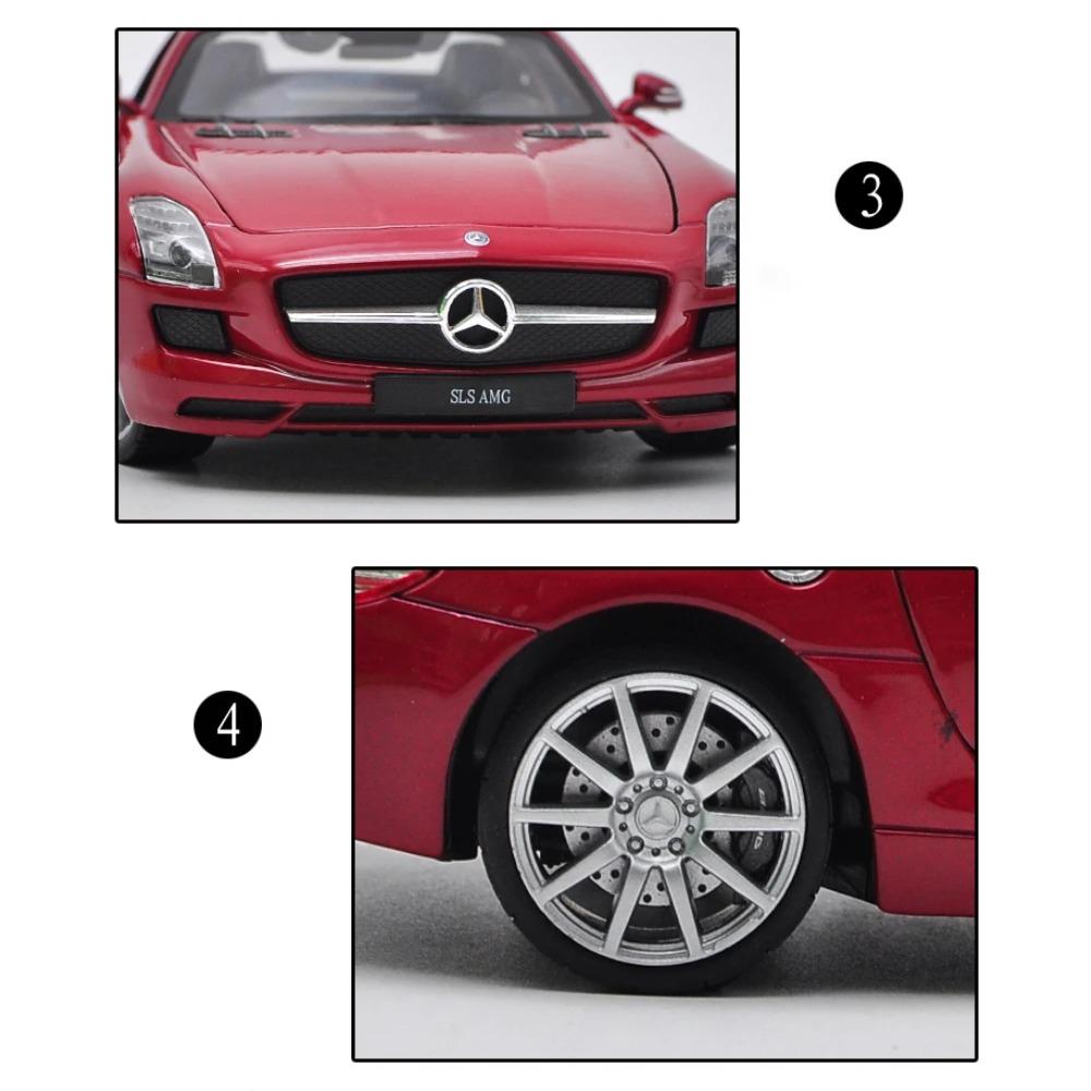 WELLY 1/24 Mercedes-Benz SLS AMG Alloy Car Model Diecasts & Toy Vehicles Collect Car Toy Boy Birthday Gifts