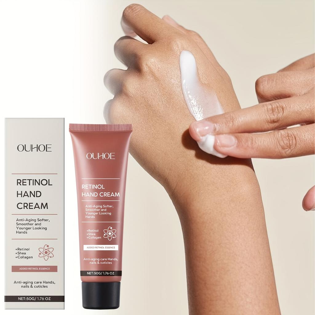 50g Retinol Feuchtigkeitsspendende Handcreme Sheabutter Feuchtigkeitspflege für feine Linien an den Händen Verbesserung von Trockenheit Nährstoffversorgung