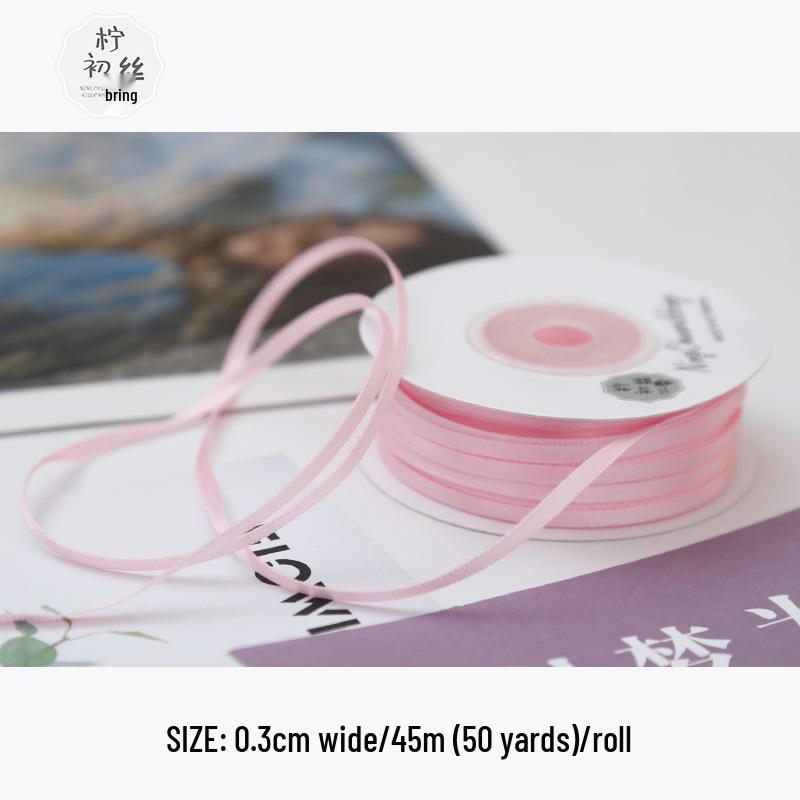 3mm Premium Double-Sided Satin Polyester Ribbon for Wedding Bows and Gift Packaging
