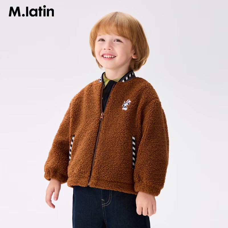 M.Latin Boys  Cartoon Patch Baseball Jacket 100