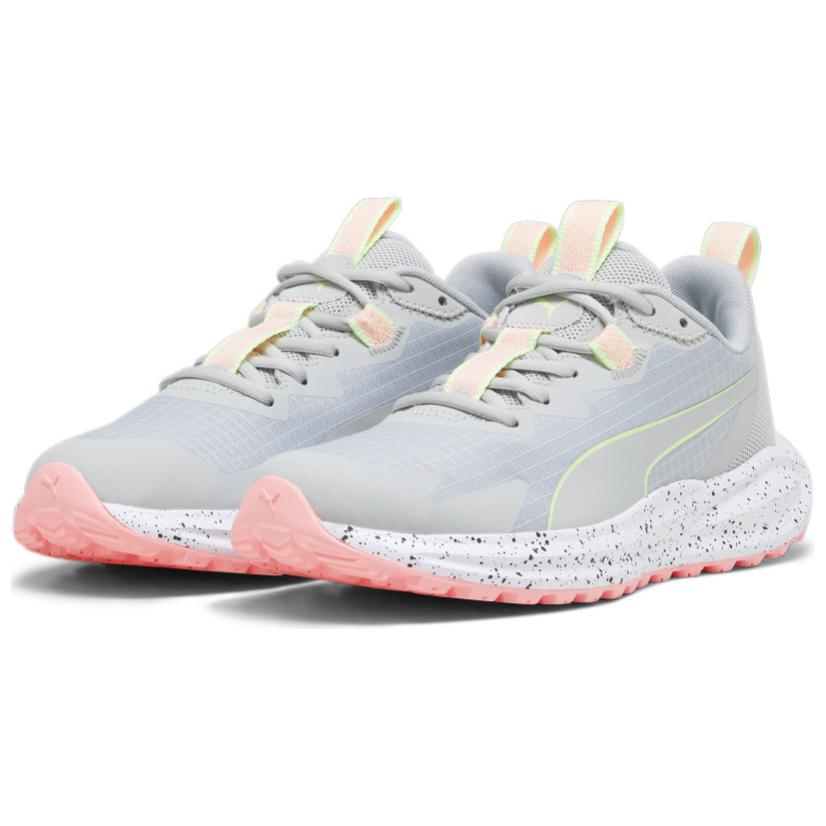 New PUMA Twitch Runner Anti Slip Wear Resistant Low Top Running Shoes Unisex Light Gray Pink 376961-15