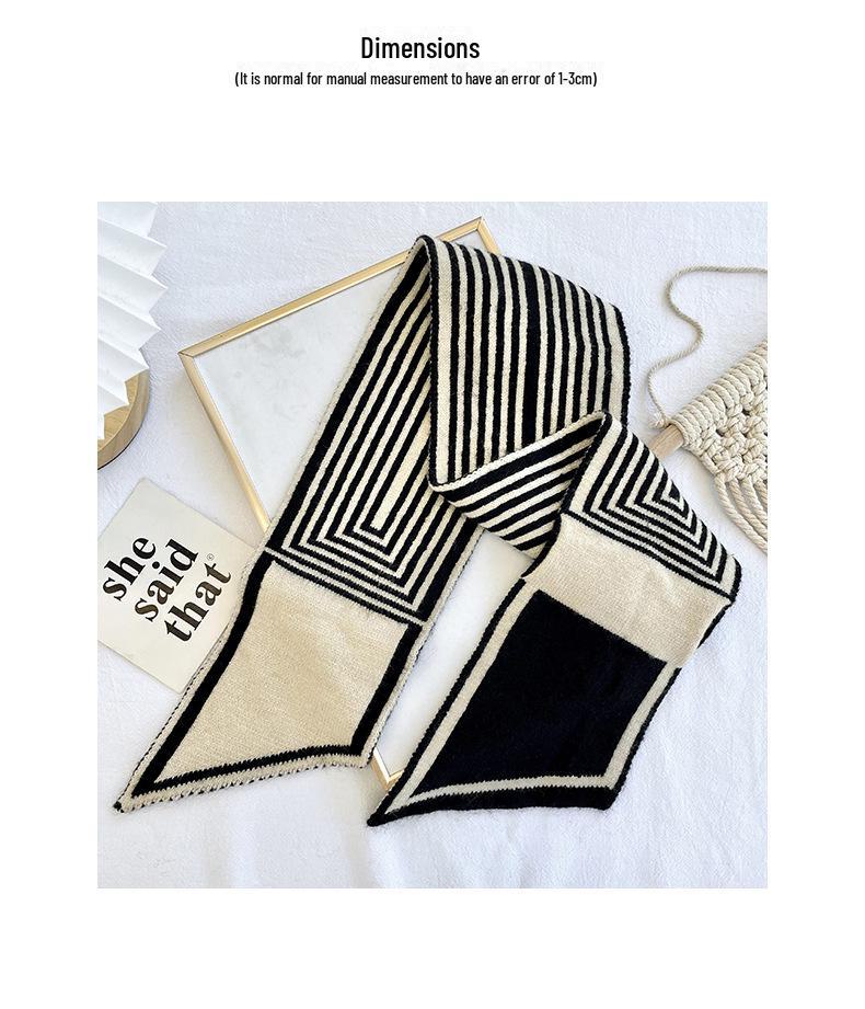 Damen Hahnentritt Schal - Koreanischer Stil, Herbst/Winter, Warmer & Niedlicher Kragen, 2022 Erweiterte Kollektion