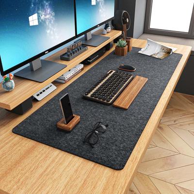 BREENHILL Filz Schreibtischunterlage, Rutschfeste Schreibtischunterlage, Bequemer Schreibtischschutz, Langlebiges Schreibtisch-Mauspad für Büro-Home-Gaming-Dekoration (90x40x0,3cm, Dunkelgrau)
