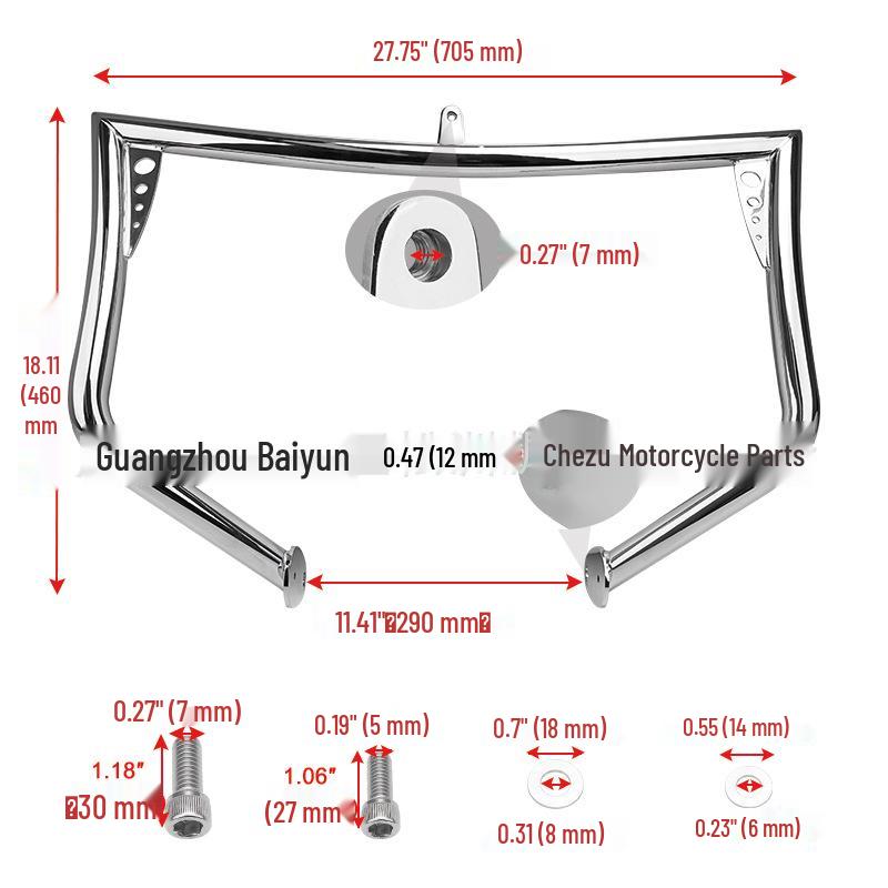 Front Anti-Collision Guard for Harley Touring Glide 09-23 Models