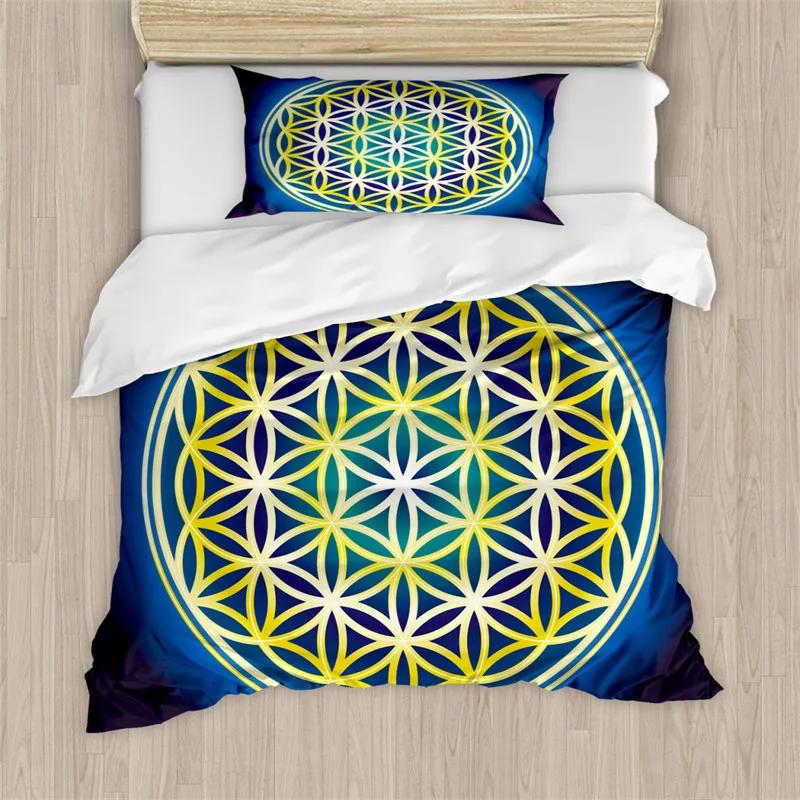 Amazing Theme Bedding Set Sacred Geometry Themed Bedding Set Various Shapes Chakra Zen Comforter Cover Dream Catcher Pillowcases