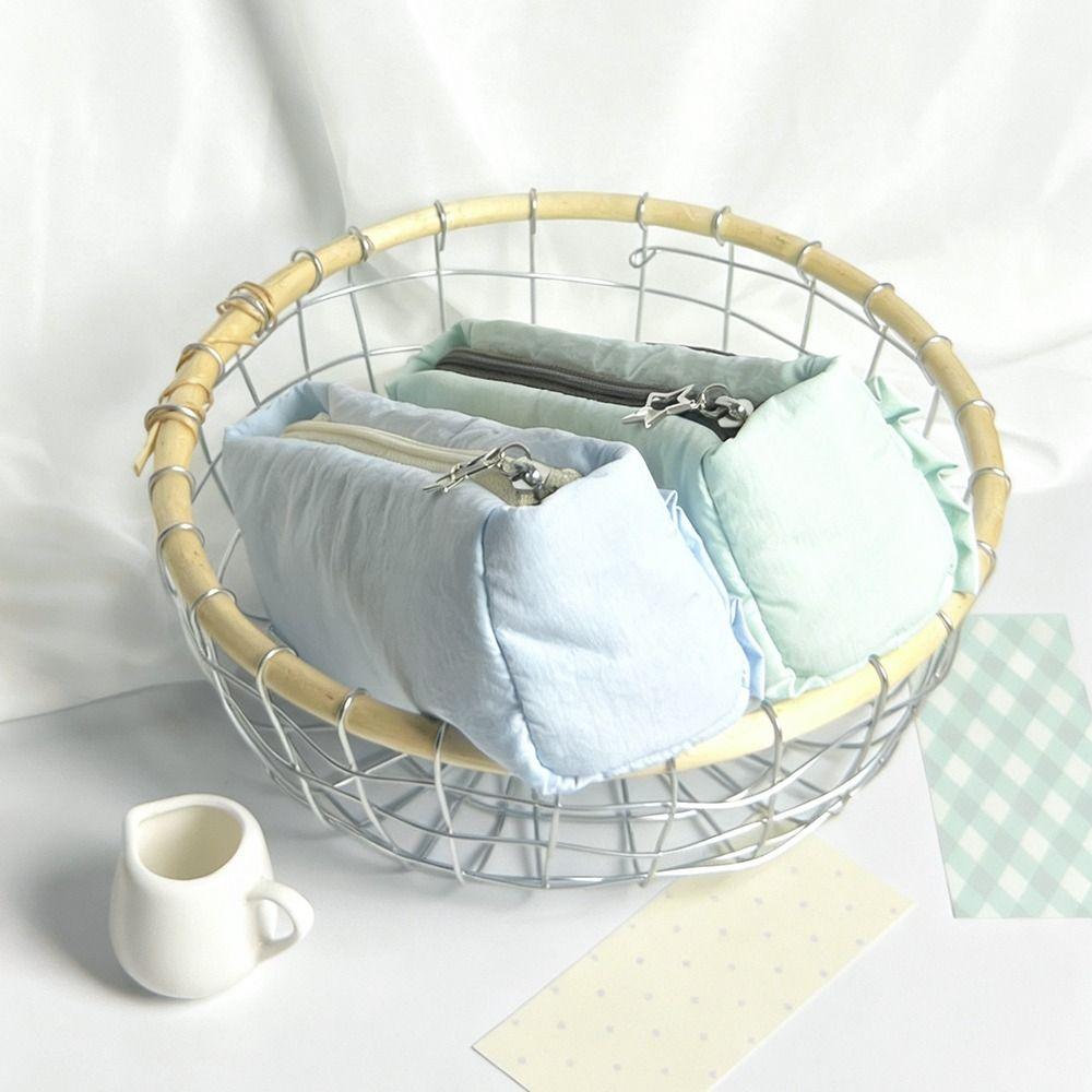 Large Capacity Pen Bag Transparent Window Stationery Storage Pouch Special Design Pencil Case DIY