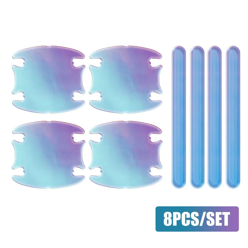Car Door Handle Protector Car Door Scratch Protector 8pcs Protective Colorful Decorative Sticker Weather Resistant Exterior 8pcs