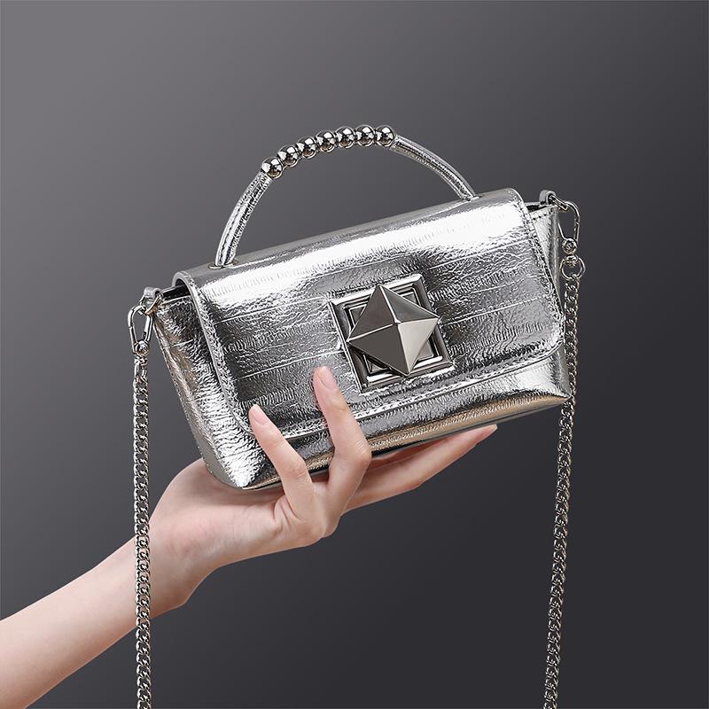 

Сумка женская 2025 новая осенняя сумка-мессенджер кожаная нишевый дизайнерская цепочка высококлассная женская сумка багаж