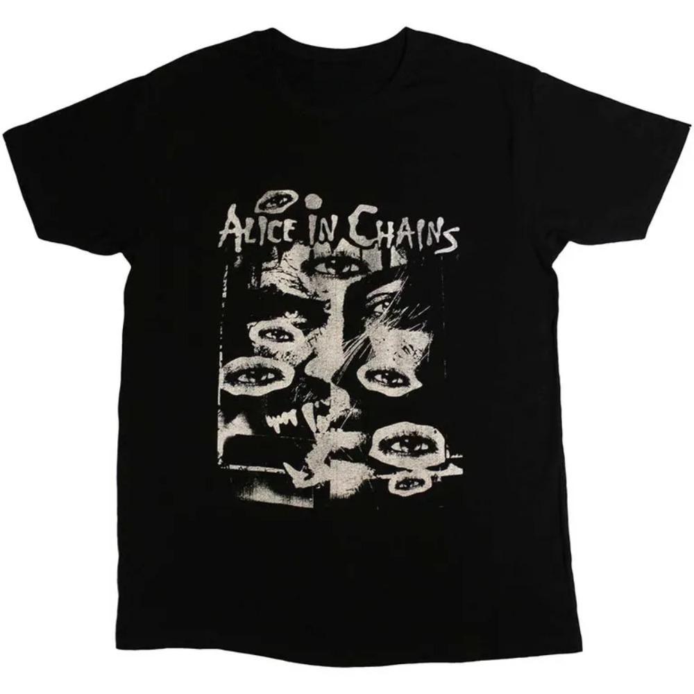 

Grunge Rock A Alice in Chains Tour Merch Album Print Tees Unisex Oversized T Shirts Alternative Metal High Quality Cotton Tops 2XL