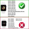 [Compatible Apple iWatch 44 mm] Bracelet Silicone Blanc Souple Taille S-M Sport Mixte Remplacement Montre