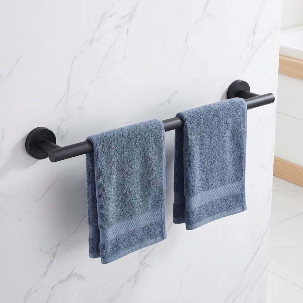Stainless Steel Towel Rack Black Towel Hanger Towel Bar Bathroom Kitchen Washroom