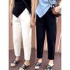 2025 Spring/Autumn Plus Size Harem Jeans for Pear-Shaped Women - Slimming & Hip-Covering Cropped Dad Jeans