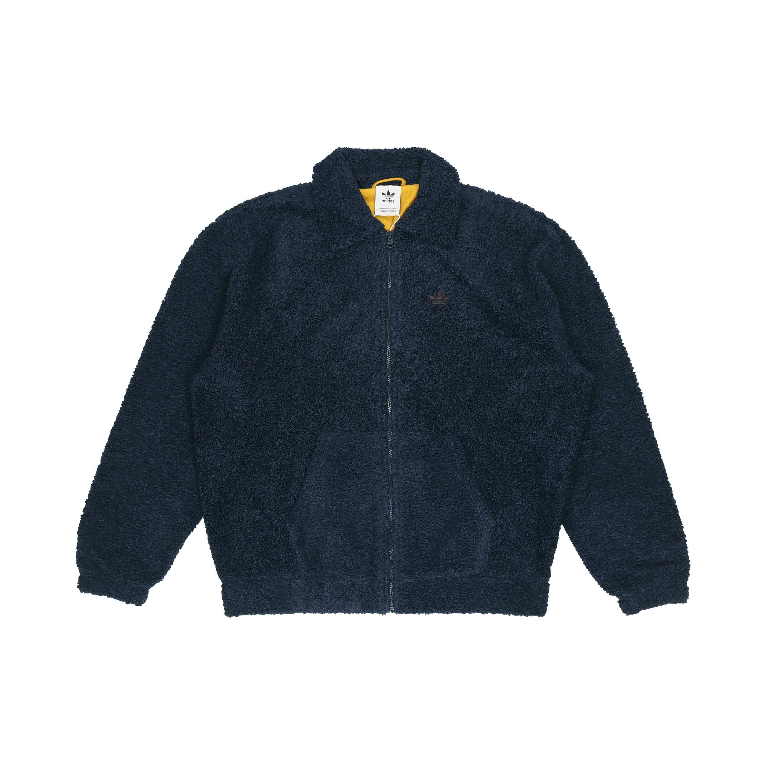 adidas originals Embroidered Logo lapel lamb s wool Sports Jacket Navy Blue Men s GD3532 XS