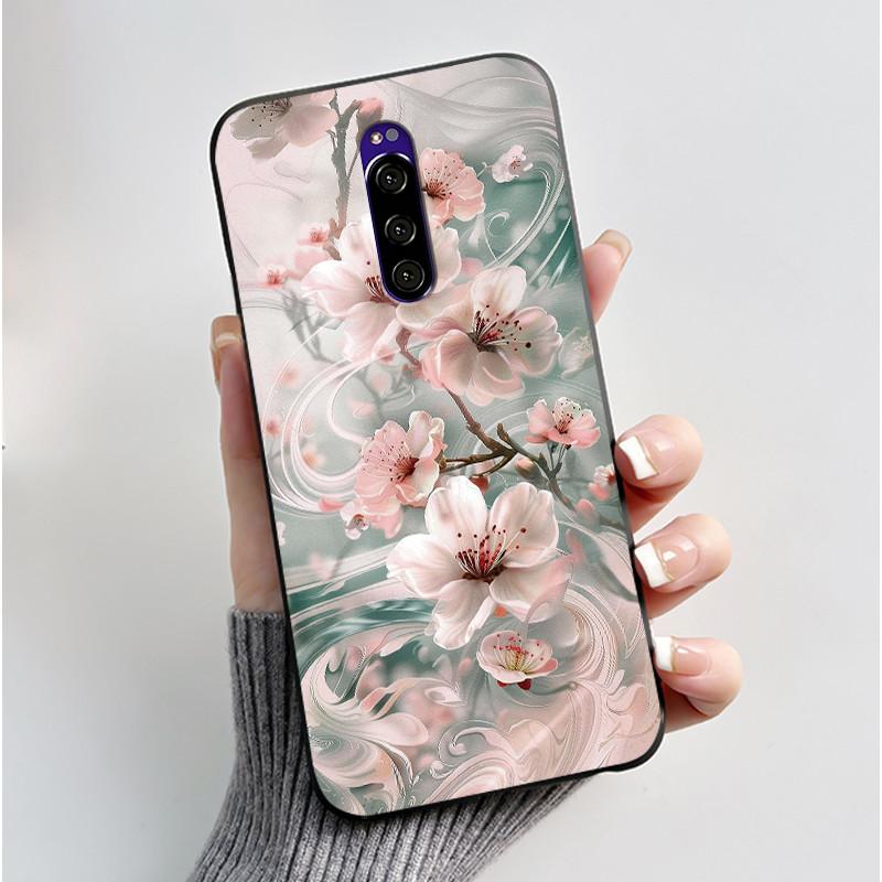 Case For Sony Xperia 1 XZ4 Casing Aesthetic Fashion Cute Cat Black Silicone Soft Shockproof Phone Cover For Sony Xperia 1 Case
