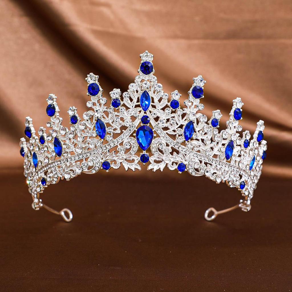 Diadema Corona Nuziale con Strass per Abito da Sera e Servizi Fotografici