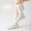 Ladies Spring and Autumn Bow Loose Mouth Roll Edge of The Moon In The Tube Pile Socks