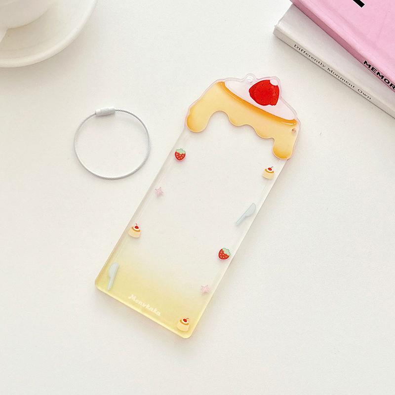 

Acrylic Ice Cream Photocard Holder Cartoon Photo Booth Album For 2X6 Inch Photo Strips Wedding Album Bookmark Sleeve жёлтый
