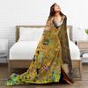 Gustav Klimt The Kiss Knitted Blanket Flannel Abstract Freyas Art Super Warm Throw Blankets for Bed Bedroom Quilt