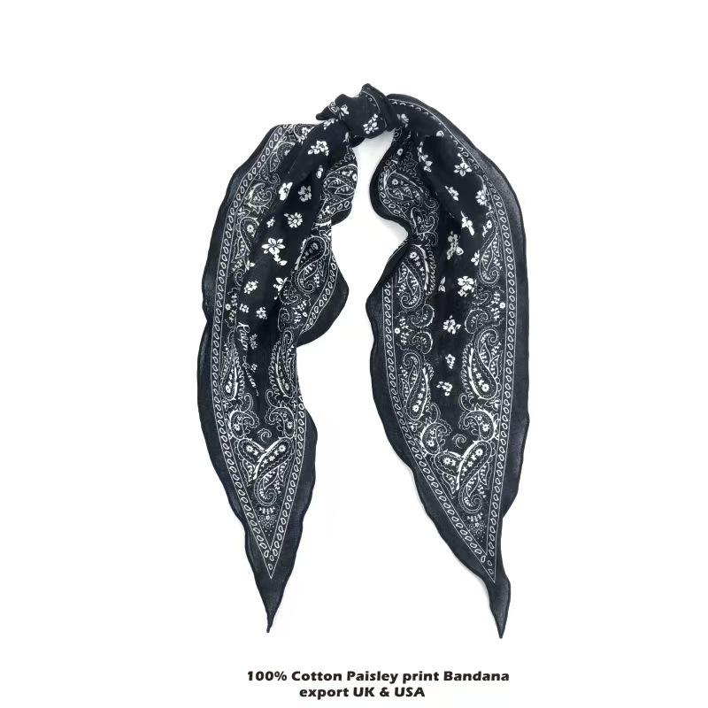 

Винтажный шелковый шарф с узором пейсли и кешью Naza Same Американская классическая мода Галстук для волос Ромбовидный платок на голову Повязка на голову Женский