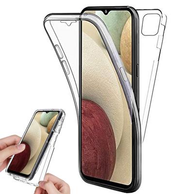 Case For Samsung A12 Cover 360° Double Sided Silicone Phone Cases For Samsung Galaxy A12 A 12 SM-A125F/DS A125F A125 Clear Full Body Soft TPU Cover